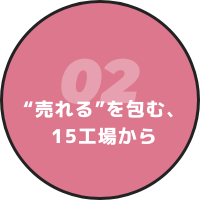 “売れる”を包む、15工場から